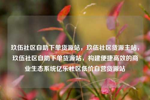 玖伍社区自助下单货源站	，玖伍社区货源主站，玖伍社区自助下单货源站，构建便捷高效的商业生态系统亿乐社区低价自营货源站  第1张